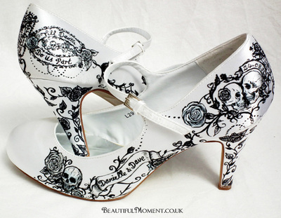 skull wedding shoes