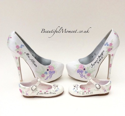 mother and daughter wedding shoes