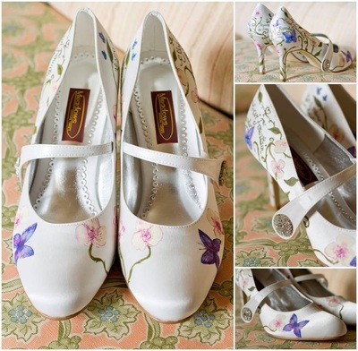butterfly orchid wedding shoes