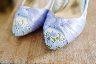 painted bridal shoes