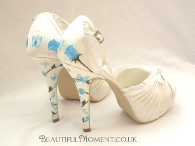 blue rose wedding shoes
