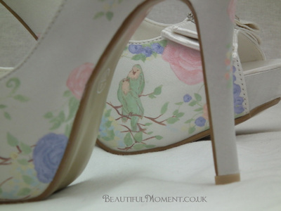 lovebird shoes Hand painted art to wear