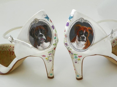 dog theme wedding shoes