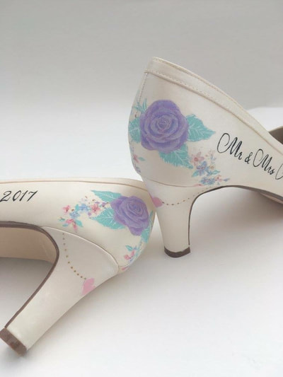 Pastel-painted-wedding-shoes